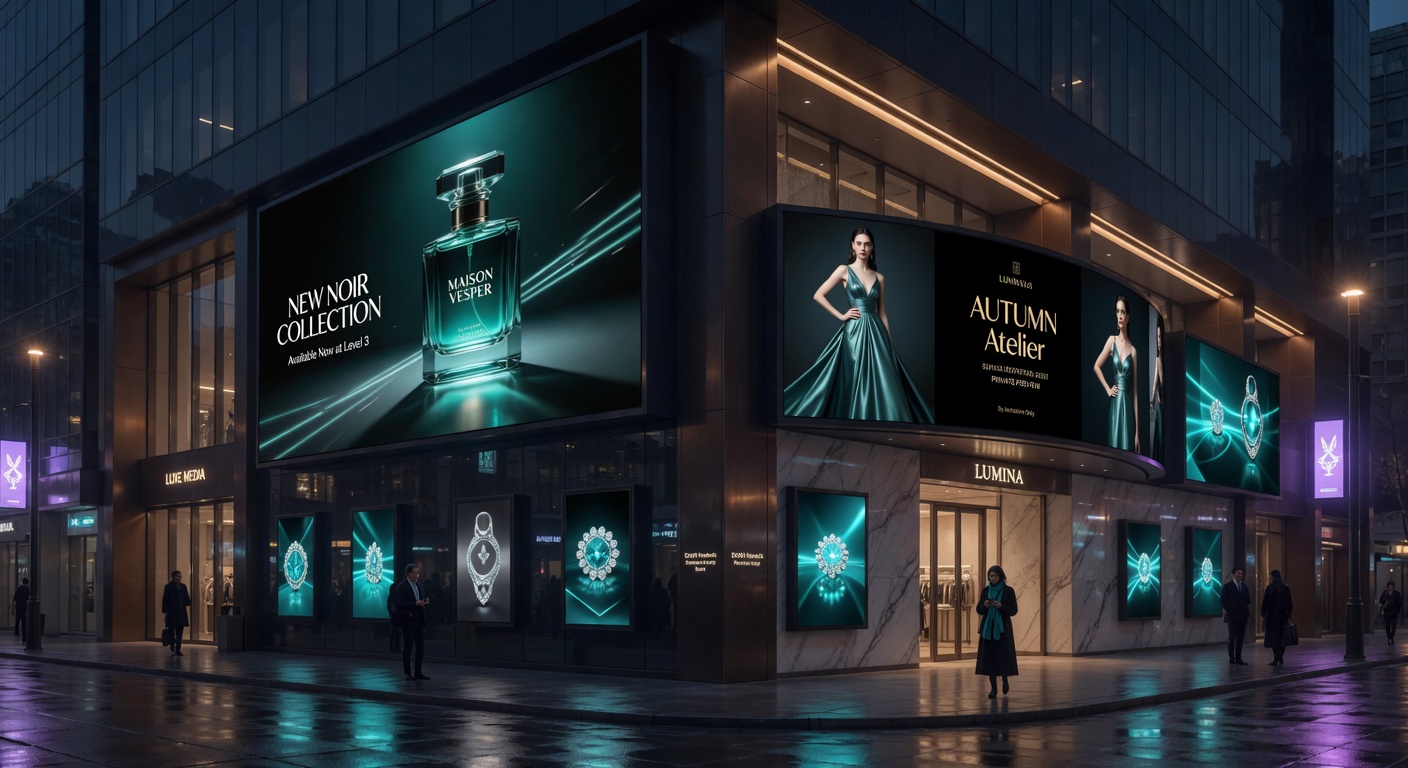 High-end digital out-of-home LED advertising displays